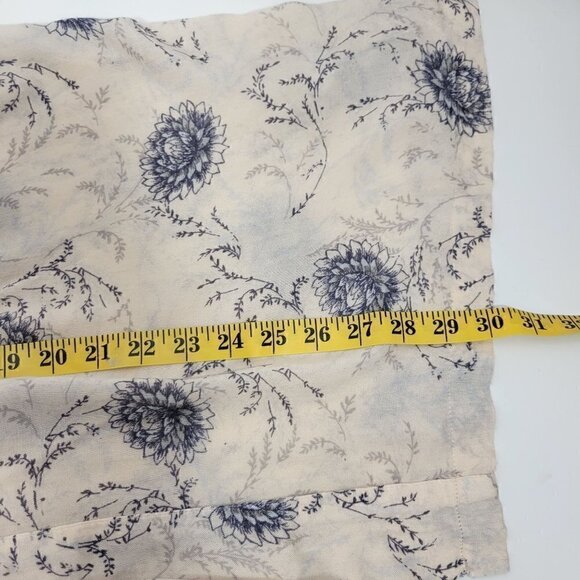 Loft Women's Blush Pink With Blue Floral Pattern Sleeveless Open Kimono Size M/L - Picture 8 of 10